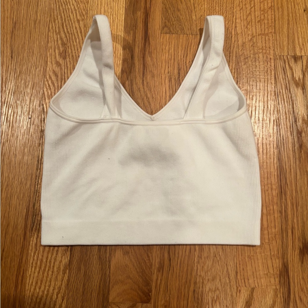 White Ribbed Tank Top - Picture 3 of 3